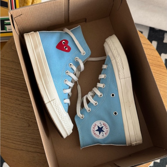 CONVERSE Comme des Garcons PLAY x Chuck 70 High Bright Blue - Picture 2 of 9